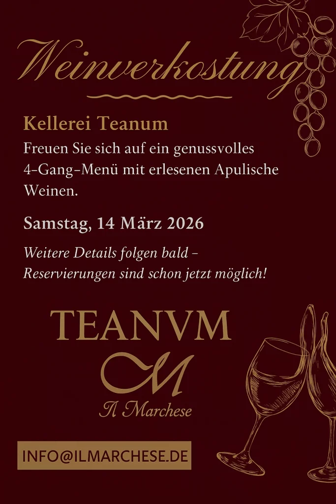 Weinverkostung Kellerei Teanum Weinverkostung 2026-03-1